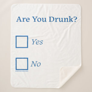 Cobertor Sherpa SlipperyJoe's você está bêbado humorístico ligeira