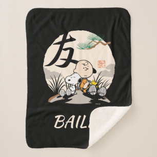 Cobertor Sherpa Snoopy, Charlie Brown e Woodstock - Amigo