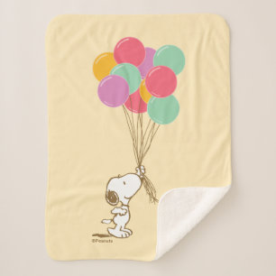 Cobertor Sherpa Snoopy e Balões Sherpa Blanket