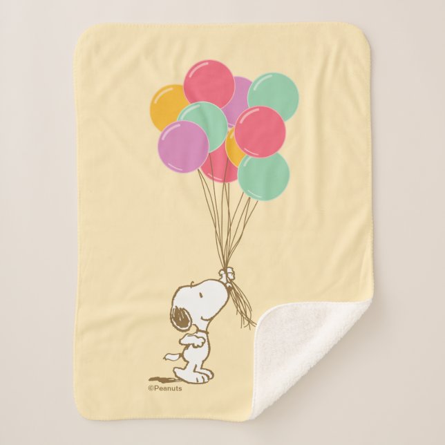 Cobertor Sherpa Snoopy e Balões Sherpa Blanket (Frente)