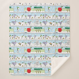 Cobertor Sherpa Snoopy & The Zamboni Crew