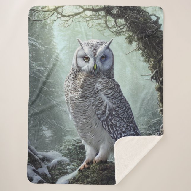 Cobertor Sherpa Snow Owl Sherpa Blanket (Frente)