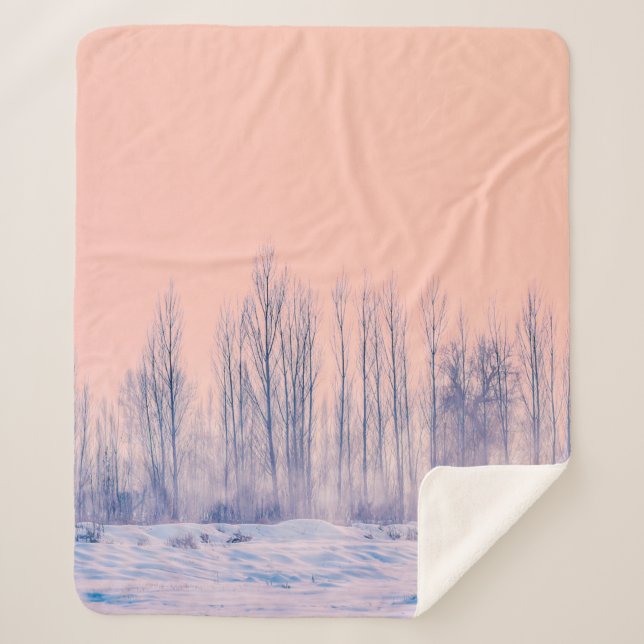 COBERTOR SHERPA SNOWFIELD WITH DRIED TREES (Frente)