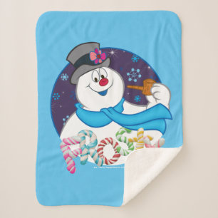 Cobertor Sherpa Snowman™ congelado   Nome Colorido da Canela de 