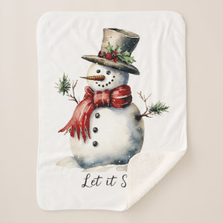 Cobertor Sherpa Snowman Sherpa Blanket