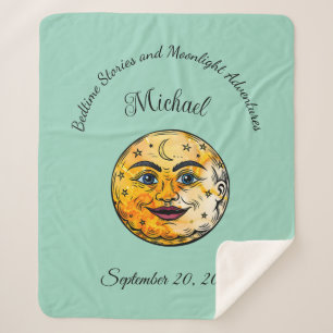 Cobertor Sherpa Sobre a celebração do Chá de fraldas da Lua