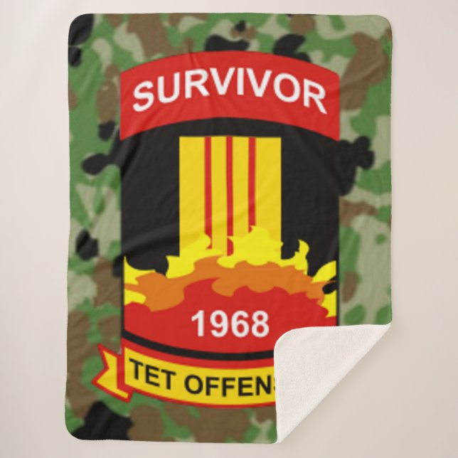 COBERTOR SHERPA SOBREVIVENTE DE 1968, TET OFFENSIVE (Frente)