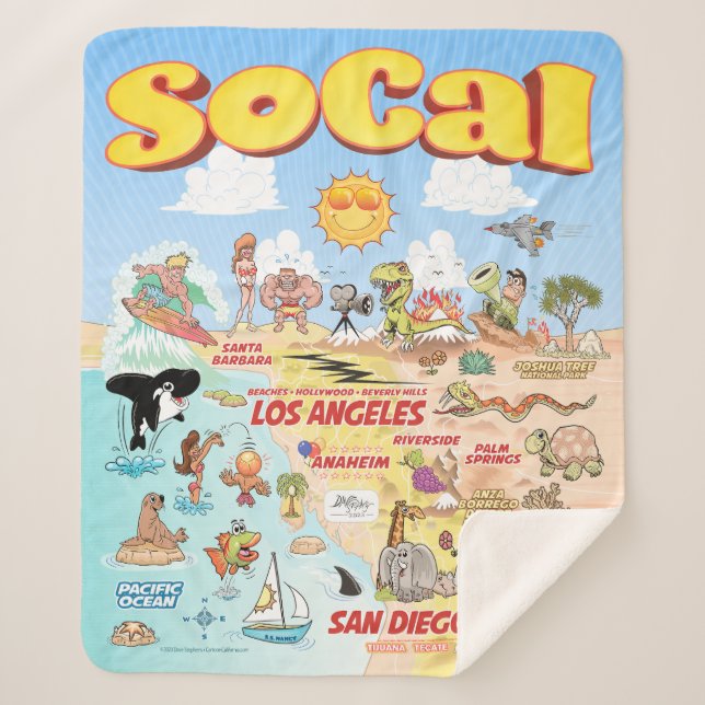 Cobertor Sherpa SoCal Médio (Frente)