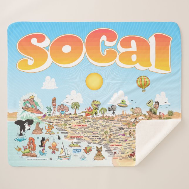 Cobertor Sherpa SoCal Médio (Frente (Horizontal))