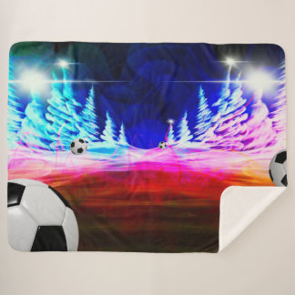 Cobertor Sherpa Soccer Holiday Trees - Sherpa Blanket