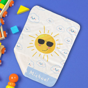 Cobertor Sherpa Sol e Bebê Cloud Personalizados