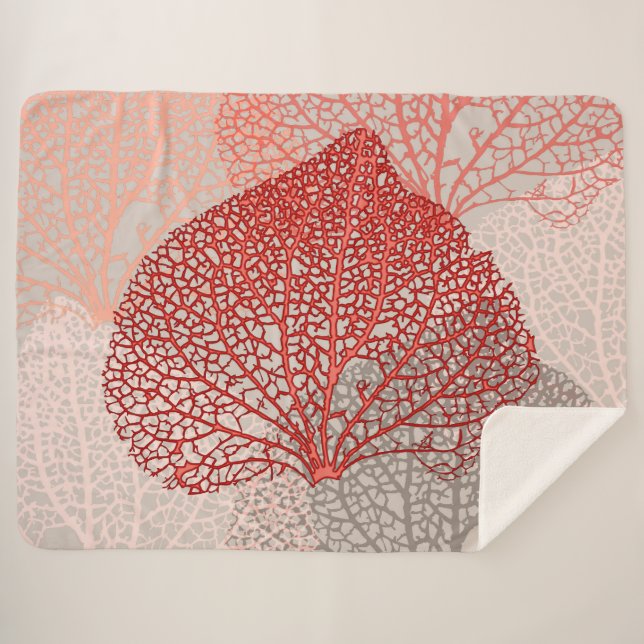 Cobertor Sherpa Sombra Coral (Frente (Horizontal))