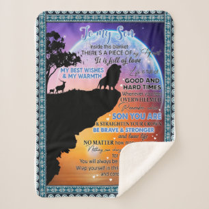 Cobertor Sherpa Son Lovers   Ao meu filho há um pedaço do meu cora