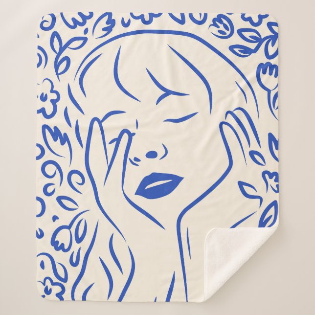 Cobertor Sherpa Sonho de Flor Suave (Frente)