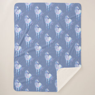 Cobertor Sherpa Sonho de Unicórnio Roxo