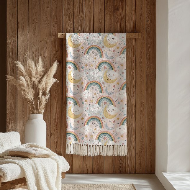 Cobertor Sherpa Sonhos Coloridos Presente para Cri (Rainbow Dreams Blanket Sherpa Gift for Children)