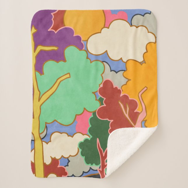 Cobertor Sherpa Sonhos Nublados (Frente)