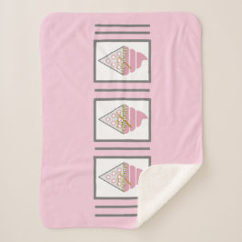 Cobertor Sherpa Sorvete irresistível Sherpa Blanket - Adiela Akoo