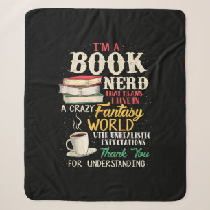 Cobertor Sherpa Sou Nerd de Livro - Livro de Lover - Literatura
