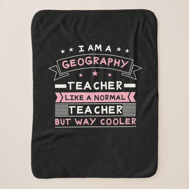 Cobertor Sherpa Sou Professora De Geografia (Frente)
