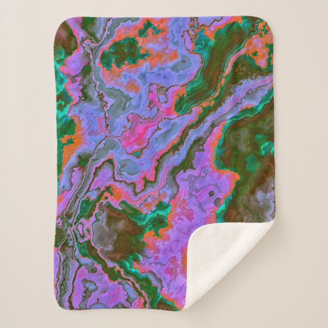 Cobertor Sherpa Sour Marble  Sherpa Blanket (Frente)