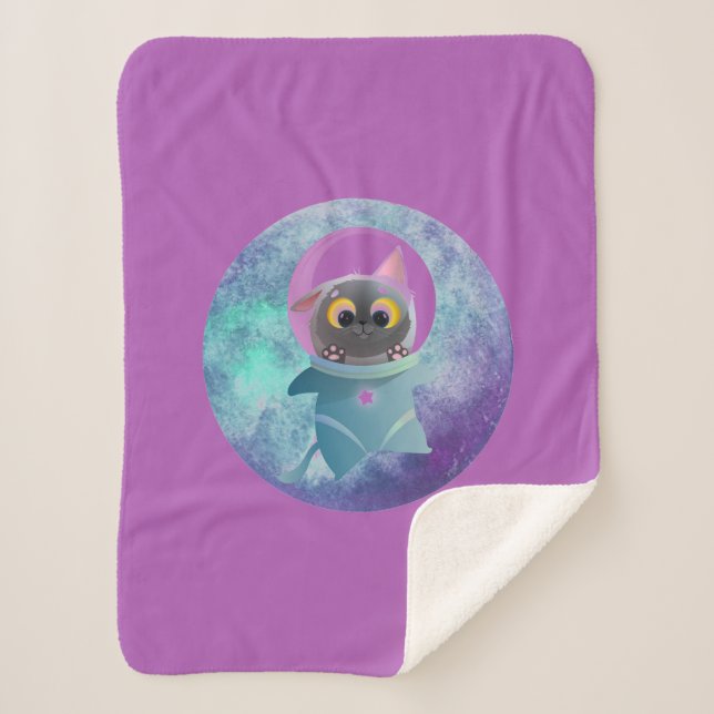 Cobertor Sherpa Space Cat Sherpa Blanket (Frente)
