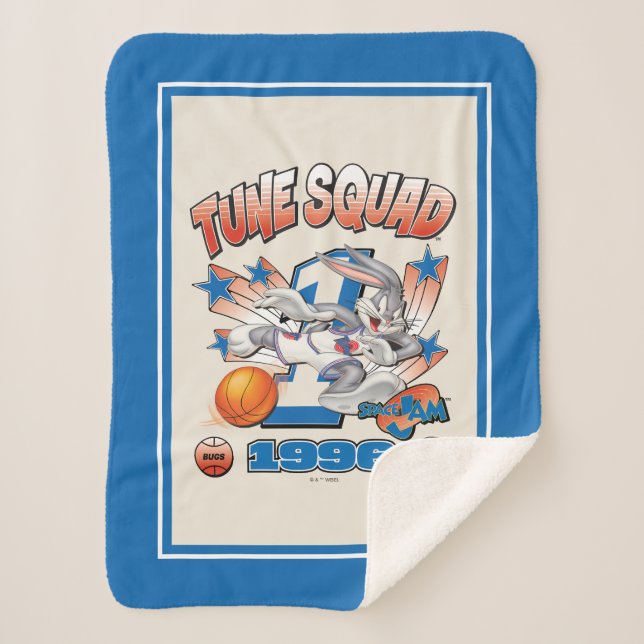 Cobertor Sherpa SPACE JAM™ BUGS BUNNY™ #1 Gráfico de Basquete (Frente)