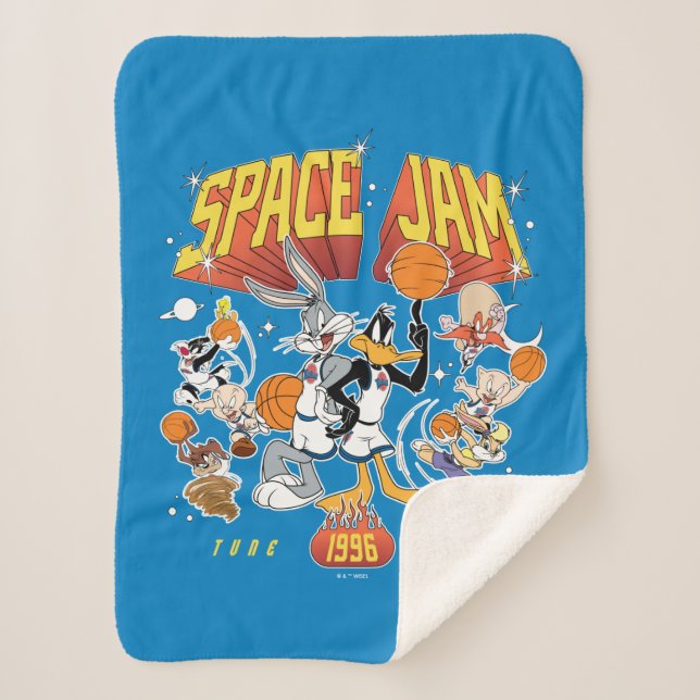 Cobertor Sherpa SPACE JAM™ TUNE SQUAD™ 1996 Graphic (Frente)