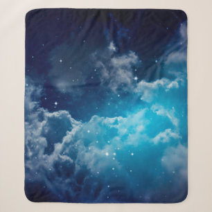 Cobertor Sherpa Space of night sky with cloud and starssky,night,b