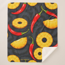 Cobertor Sherpa Spicy Slice - Pineapple Empire Design