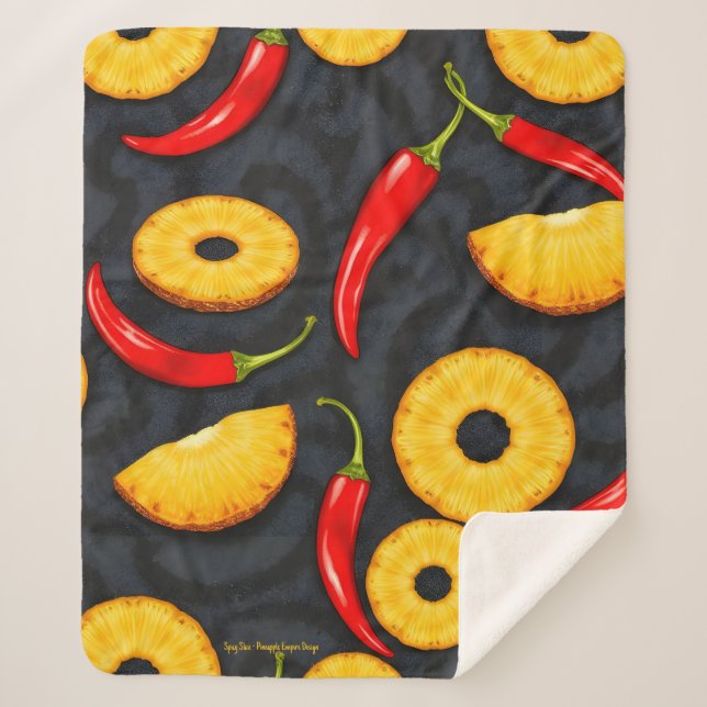 Cobertor Sherpa Spicy Slice - Pineapple Empire Design (Frente)