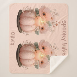 Cobertor Sherpa Spooky Babe Pumpkin para Meninas