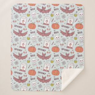 Cobertor Sherpa Spooky Halloween