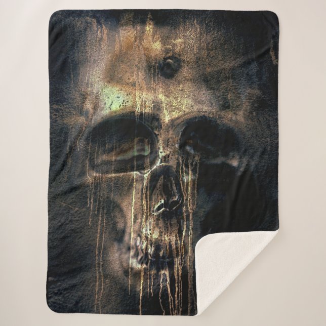COBERTOR SHERPA SPOOKY SKULL (Frente)