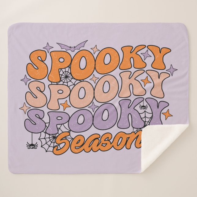 Cobertor Sherpa Spooky Spooky Season (Frente (Horizontal))