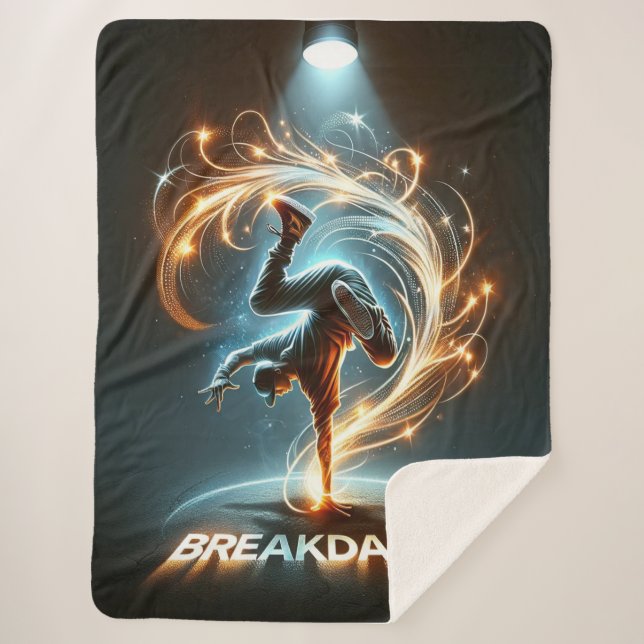 Cobertor Sherpa "Spotlight Groove" - ​ ​ dançando em destaque! (Frente)