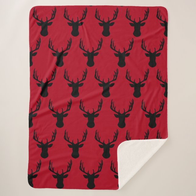 Cobertor Sherpa Stag Deer Head (Frente)