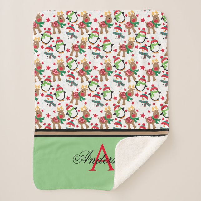 Cobertor Sherpa Stanta & Amigos Personalizados (Frente)