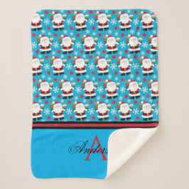 Cobertor Sherpa Stanta Blue Personalizado