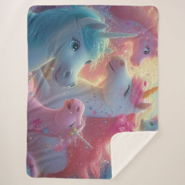 Cobertor Sherpa Stardust Unicorn Gala