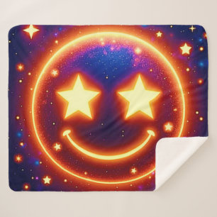 Cobertor Sherpa Starry-Eyed Glow Emoji