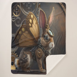 Cobertor Sherpa Steampunk Bunny