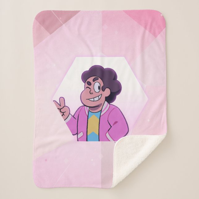 Cobertor Sherpa Steven Universe | Retrato de diamante rosa (Frente)