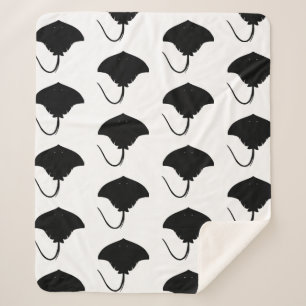 Cobertor Sherpa Stingray Silhouette