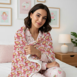 Cobertor Sherpa Strawberry