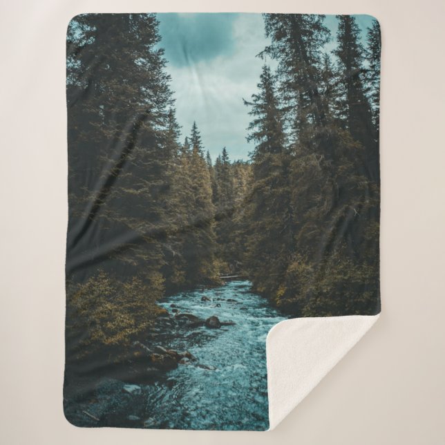 Cobertor Sherpa STREAM in FORREST (Frente)