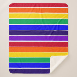 Cobertor Sherpa Stripes Arco-íris