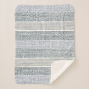 Cobertor Sherpa Stripes Clássicas Grays, Taupe, Sherpa Branco