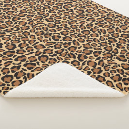 Cobertor Sherpa Stylista Leopard Print Pattern