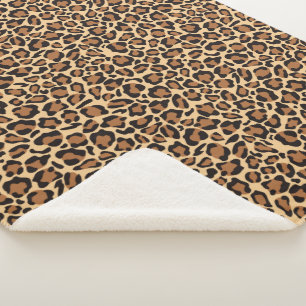 Cobertor Sherpa Stylista Leopard Print Pattern